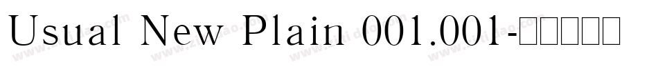Usual New Plain 001.001字体转换